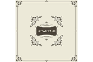 Ornament design invitation template. Vector flourishes calligraphic vintage frame. Good for Luxury, boutique brand, wedding shop, hotel sign, a Decorative Illustration by the8monkey
