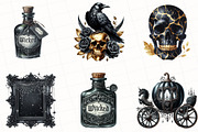 Luxury Black Halloween Clipart, an Illustration by OK Design (Thumbnail 4 of 5)