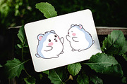 16 Cute Blue Hamster Mouse Character, an Animal Illustration by jongcreative (Thumbnail 4 of 6)