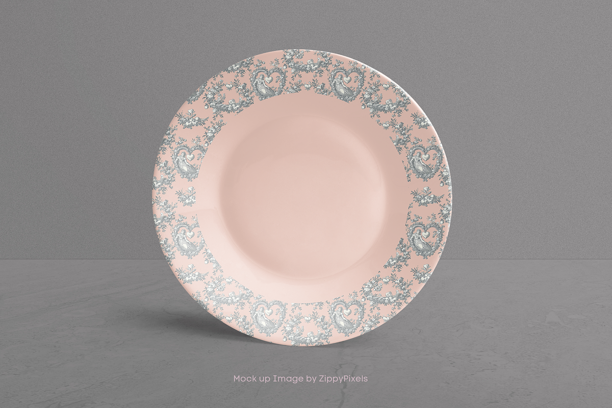 Valentine Toile Seamless pattern, a Pattern Graphic by STUDIO CHOTI (Photo 7 of 8)