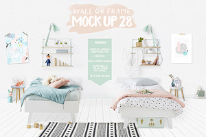 Kids Room Wall/Frame Mock Up 28