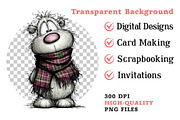 Christmas Whimsical Bear Clipart, an Illustration by Dream Creation (Thumbnail 6 of 6)