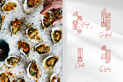 Modern Art Deco Seafood Art, an Outline Icon by Anna (Thumbnail 5 of 6)
