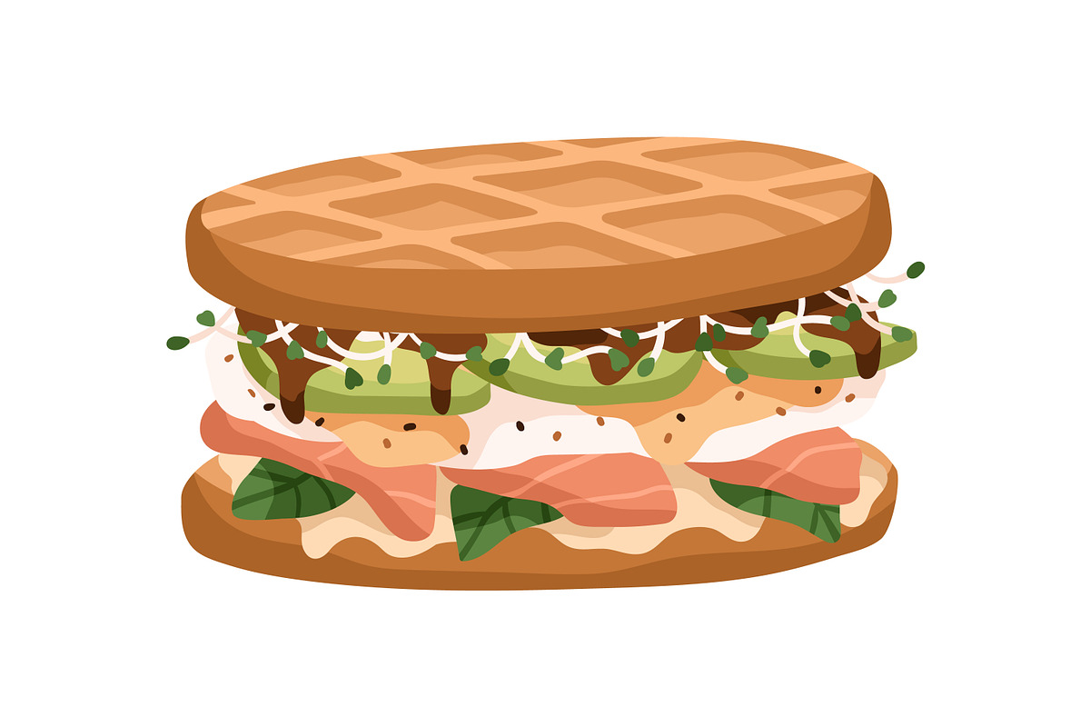 Sandwiches, toasts and burgers set, a Food Illustration by Good Studio (Photo 3 of 21)