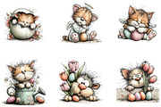 Cute Cat Easter Sublimation, an Illustration by CreationArt (Thumbnail 6 of 7)