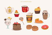 Autumn mood patterns&clipart bundle, a Food Illustration by Cozy pattern shop (Thumbnail 9 of 10)