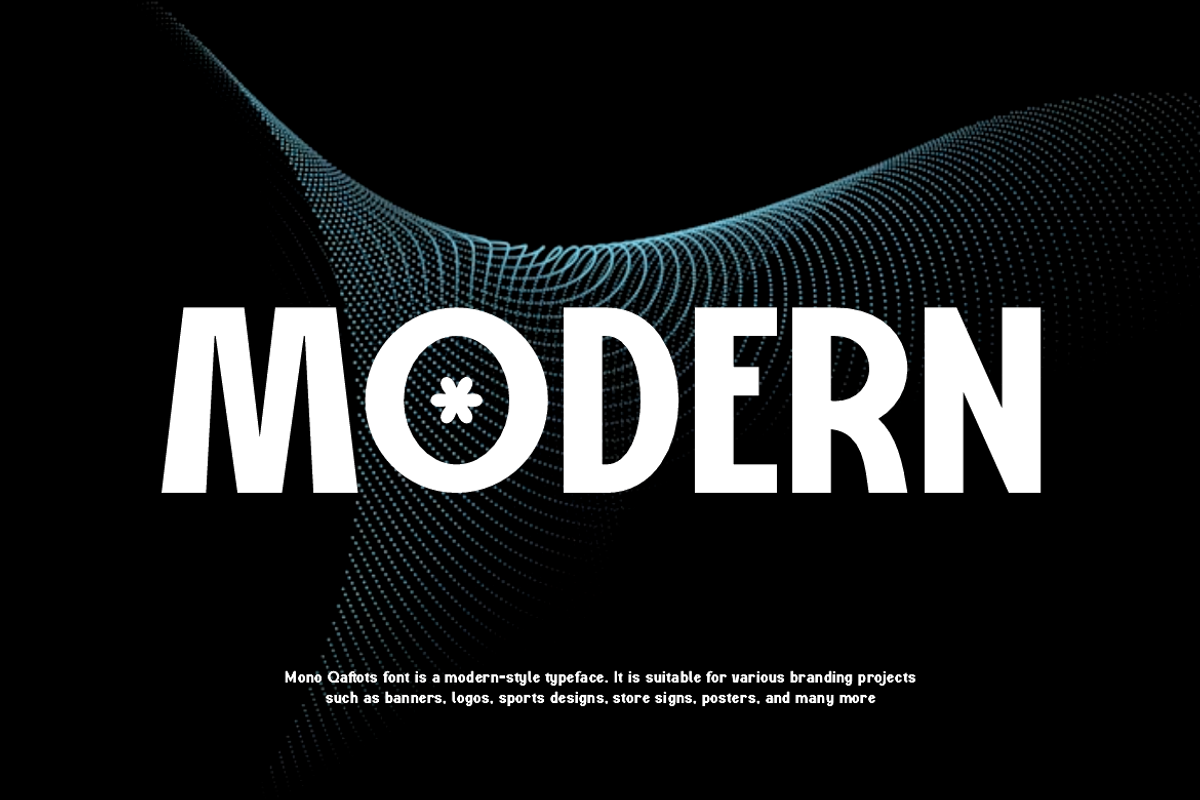 Mono Qaftots Modern Bold Brand Font, a Sans Serif Font by QR Design Studio (Photo 5 of 16)