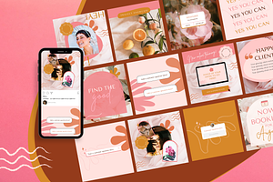 Boho Canva Instagram Post Templates