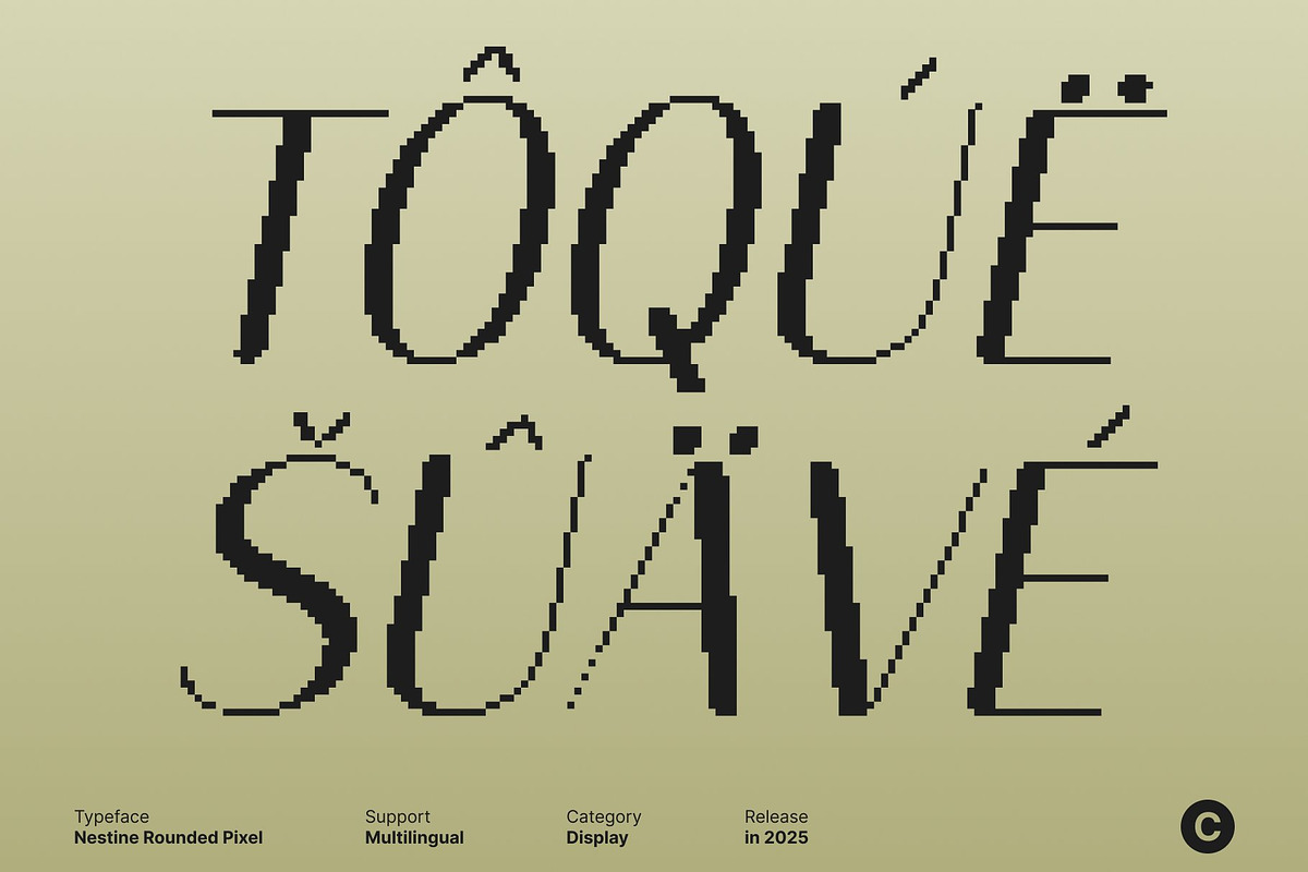 Nestine Rounded Pixel, a Sans Serif Font by Craft Supply Co. (Photo 4 of 8)