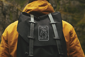 8 National Park Line Art Badges