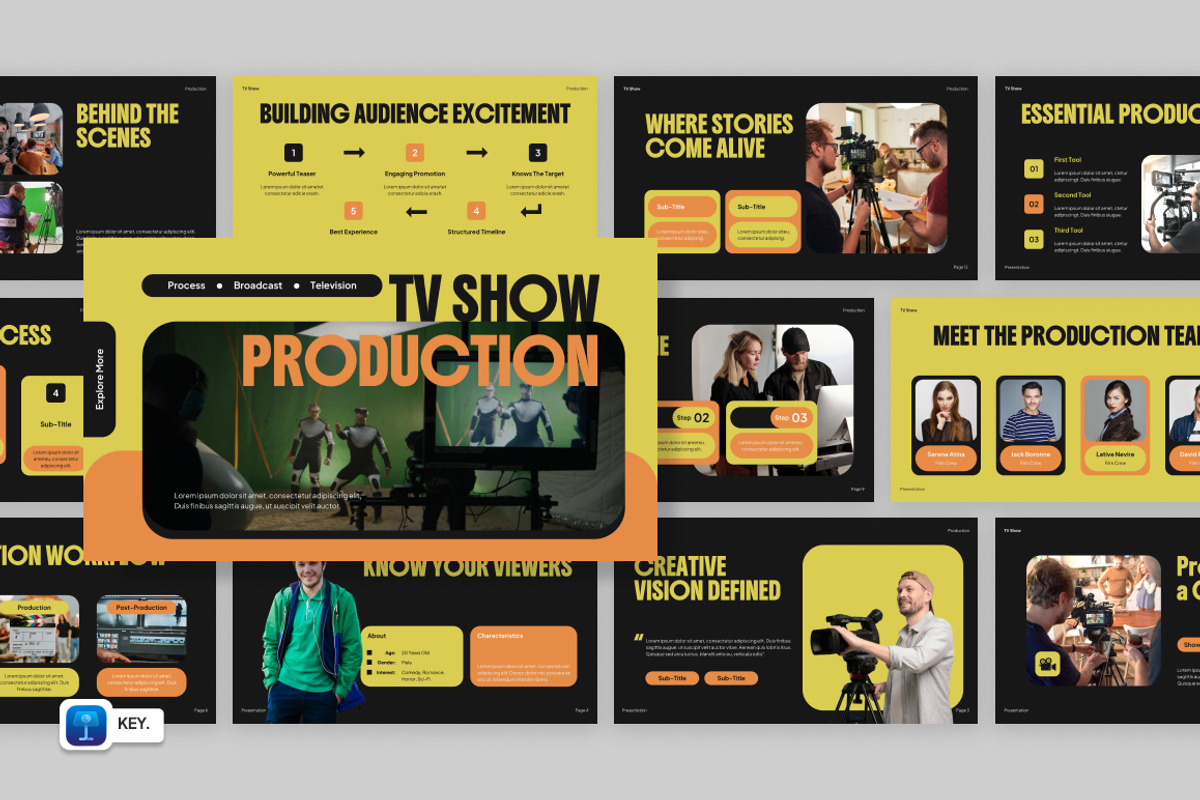 TV Show Production Keynote, a Presentation Template by Loin Studio (Photo 1 of 4)