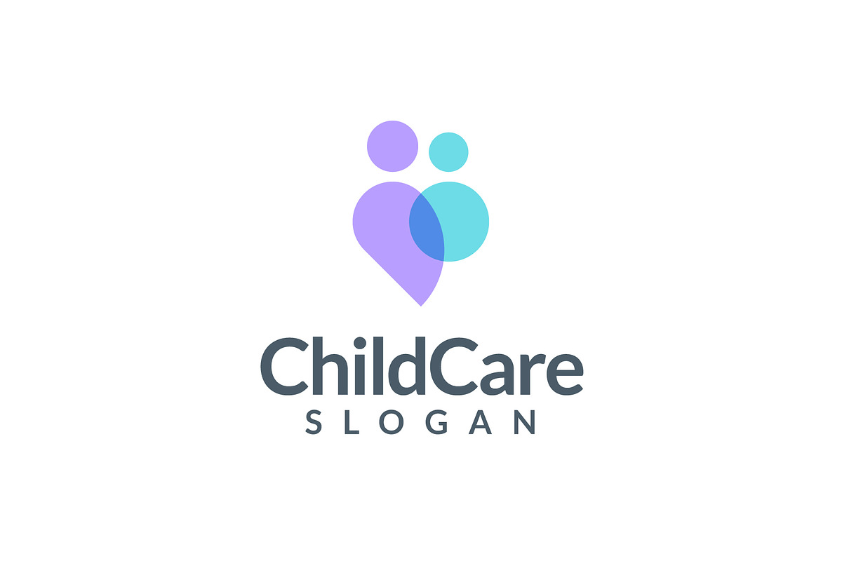 Child Care Logo Mother Family Heart, a Branding & Logo Template by brandphant