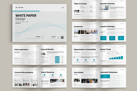 White Paper Landscape Templates