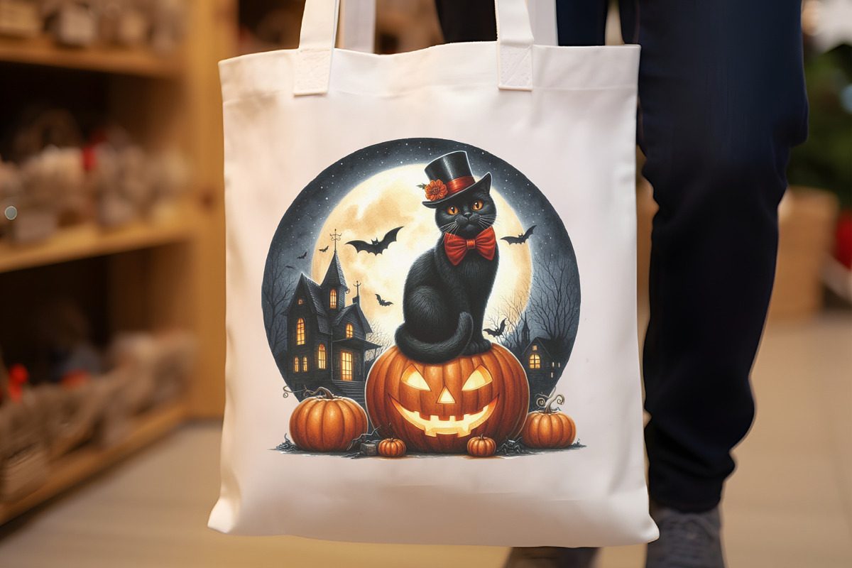 Halloween Black Cat Clipart Bundle, a Seasonal Illustration by Rose Art (Photo 4 of 6)