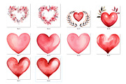 Valentines wreath watercolor hearts, an Object Graphic by MyLittleMeow (Thumbnail 4 of 7)