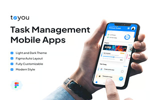 Toyou - Task Management Mobile Apps, an UI Kit Template by Lumina_ui_ux202
