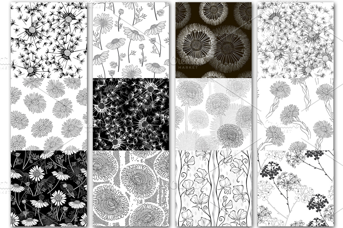 Wildherbs and flowers. Patterns., a Pattern Graphic by maritime_m (Photo 10 of 16)