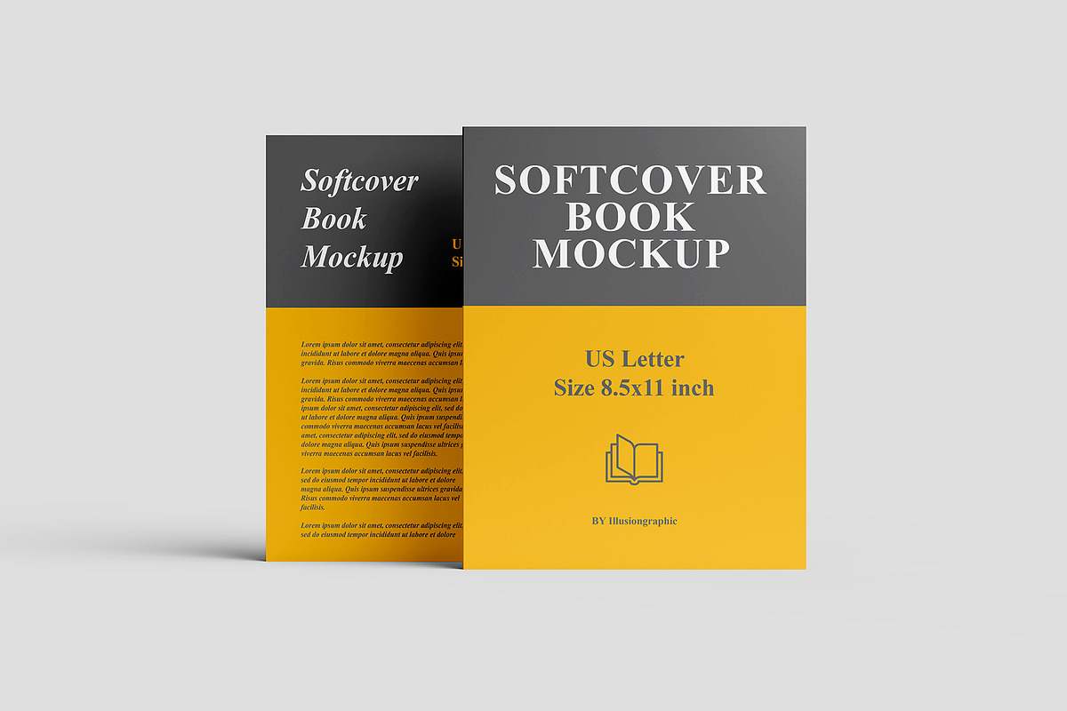 Softcover Book Mockup US letter, a Books & Magazine Mockup by Illusiongraphic (Photo 8 of 18)