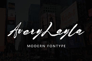 Avery Layla, a Handwritten Font by HaKi Studio (Thumbnail 1 of 5)