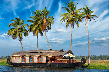 Houseboat on Kerala backwaters, a Transportation Photo by f9photos