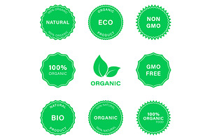 Natural Product Eco Stamp, an Object Illustration by Vector Creator