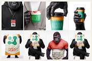 Gorilla Character Mockup Set, a Merchandise Mockup by dpi (Thumbnail 9 of 9)