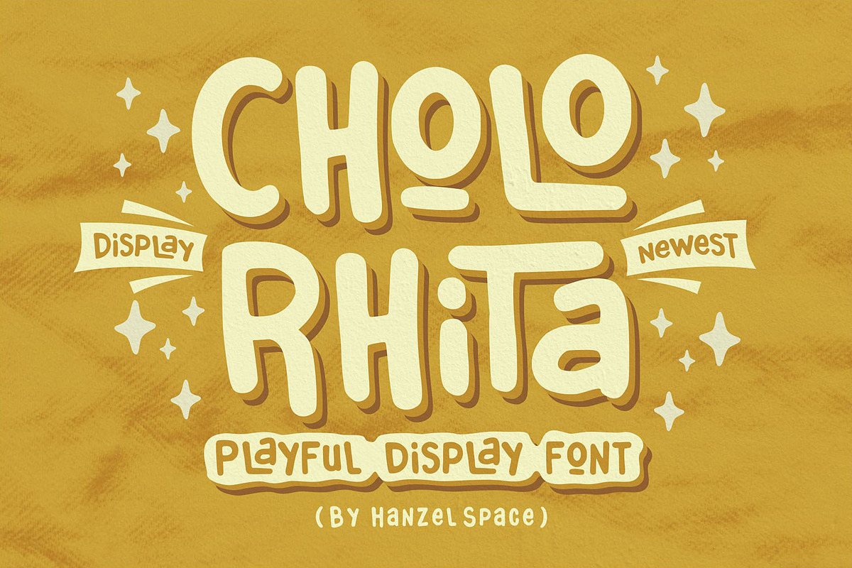 Cholo Rhita - Kids Display Font, a Script Font by HanzelSpace Studio (Photo 1 of 7)