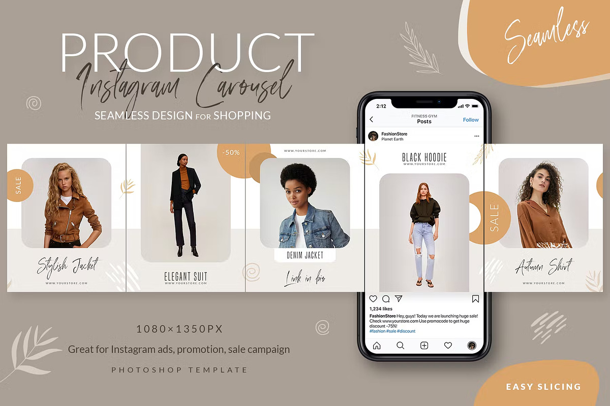 Product Seamless Instagram Carousel, a Social Media Template by