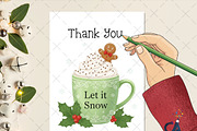 Let It Snow Christmas Coffee PNG, an Illustration by Creative Art (Thumbnail 2 of 6)