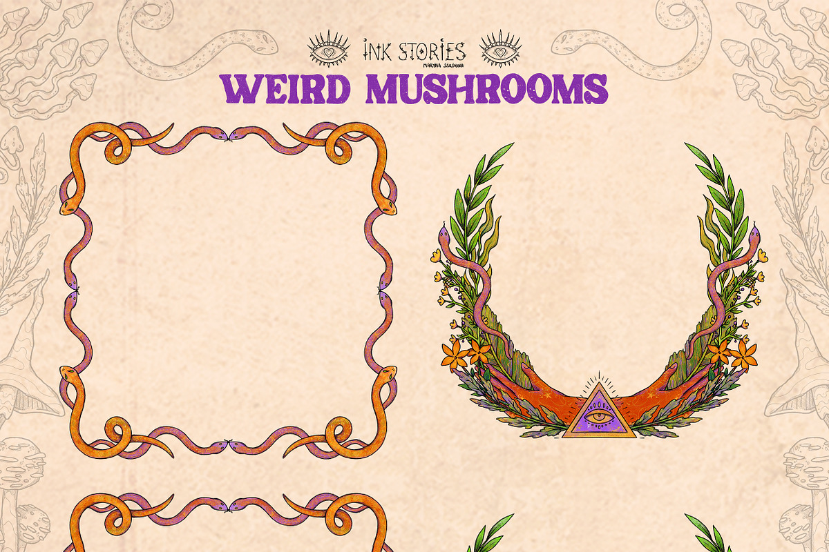 Weird Mushrooms, an Object Illustration by Ink Stories (Photo 13 of 23)