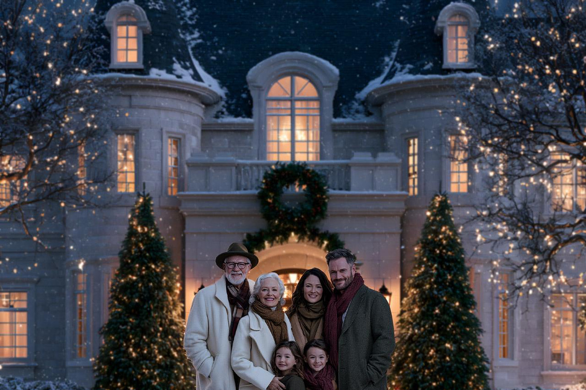 Outdoor Christmas Digital Backdrops, a Background Graphic by Walllow Creatives (Photo 2 of 6)