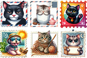 Funny Dog and Cat Postage Stamps, an Illustration by Designking (Thumbnail 3 of 4)