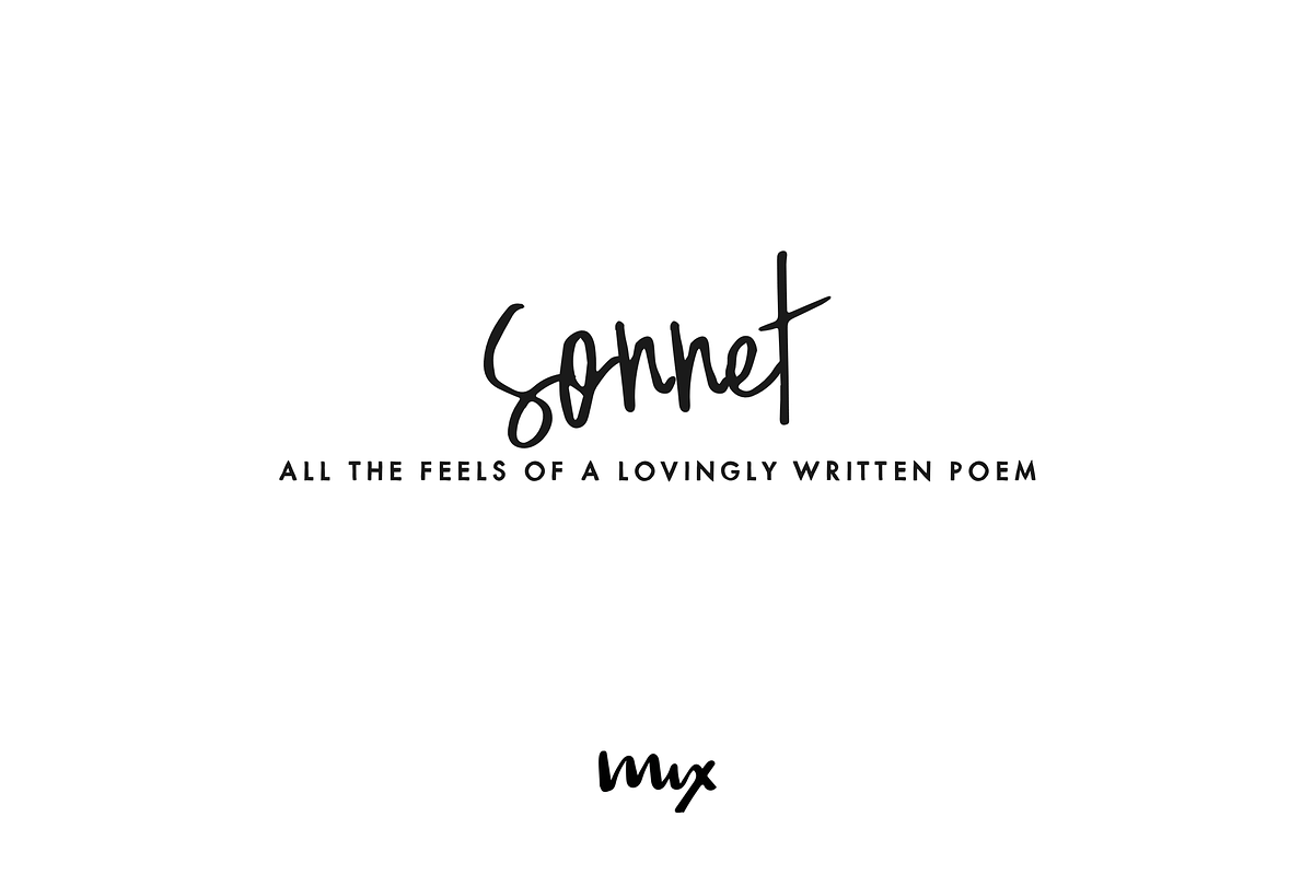 Sonnet — A Handwritten Semi-Script