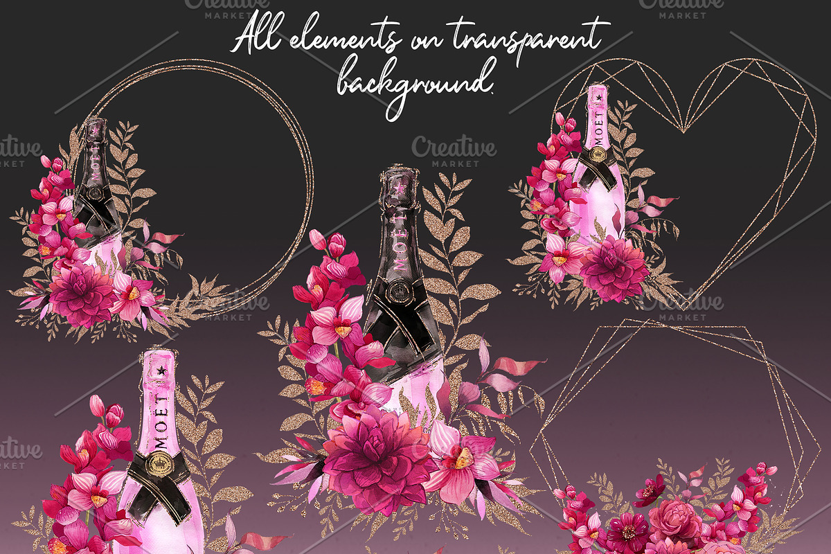 Watercolor floral fashion clipart, an Illustration by KarinkaBU (Photo 6 of 9)