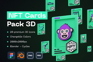 NFT Cards Pack 3D