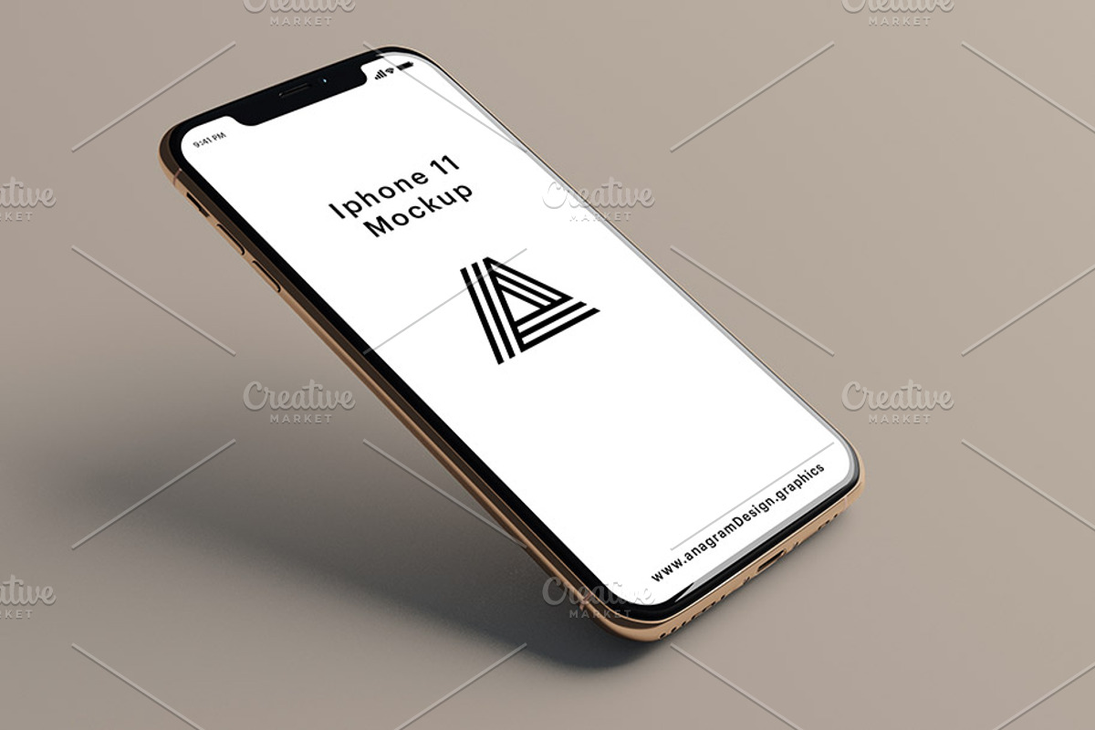 Rose Gold Iphone 11 Mockup, an iPhone Mockup by AnagramDesign (Photo 3 of 5)