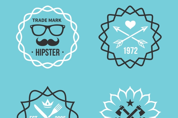 Vintage Hipster Labels