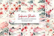 Sakura Blush Seamless Patterns, a Pattern Graphic by Anna Design Studio (Thumbnail 1 of 6)