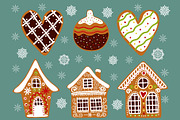 Christmas gingerbread clip-art, an Object Graphic by KupalinaArt (Thumbnail 2 of 8)