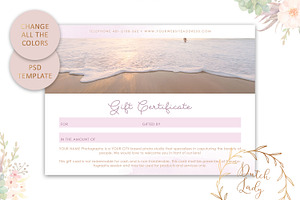 PSD Photo Gift Card Template 50