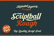 Scriptball Rough Font, a Script Font by Alphabet Agency (Thumbnail 1 of 9)