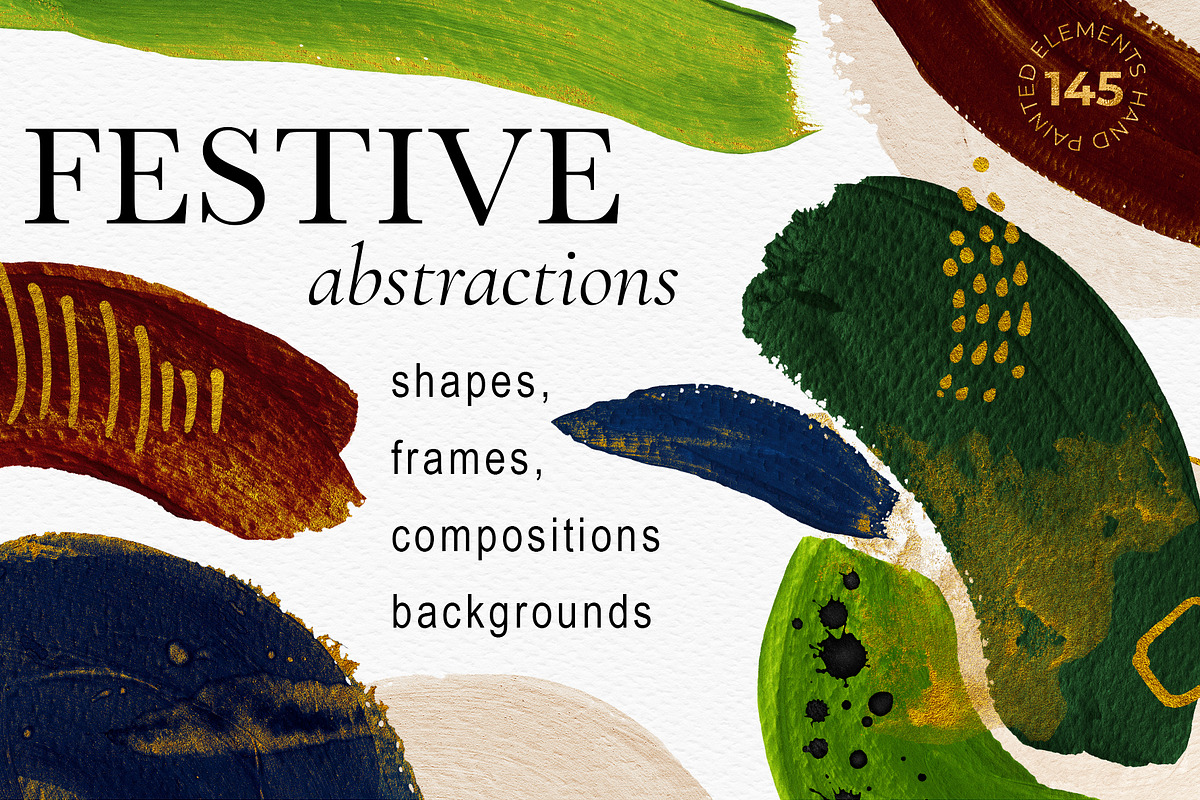 Abstract Shapes Christmas Collection, a Texture Graphic by CatJello Graphics (Photo 1 of 28)