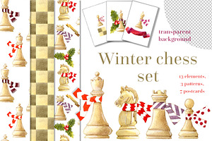 Winter chess set