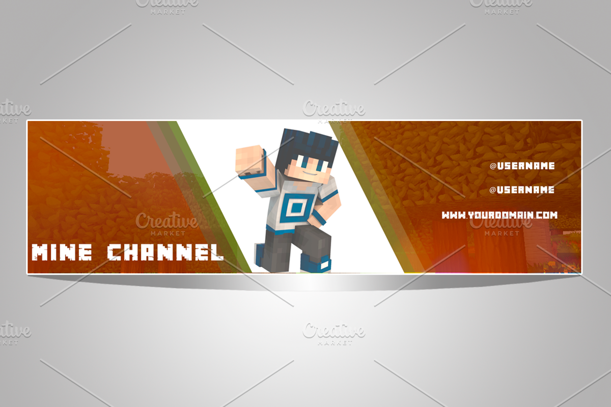 Youtube Mine Channel Art, a Social Media Template by FrancoShop (Photo 3 of 7)