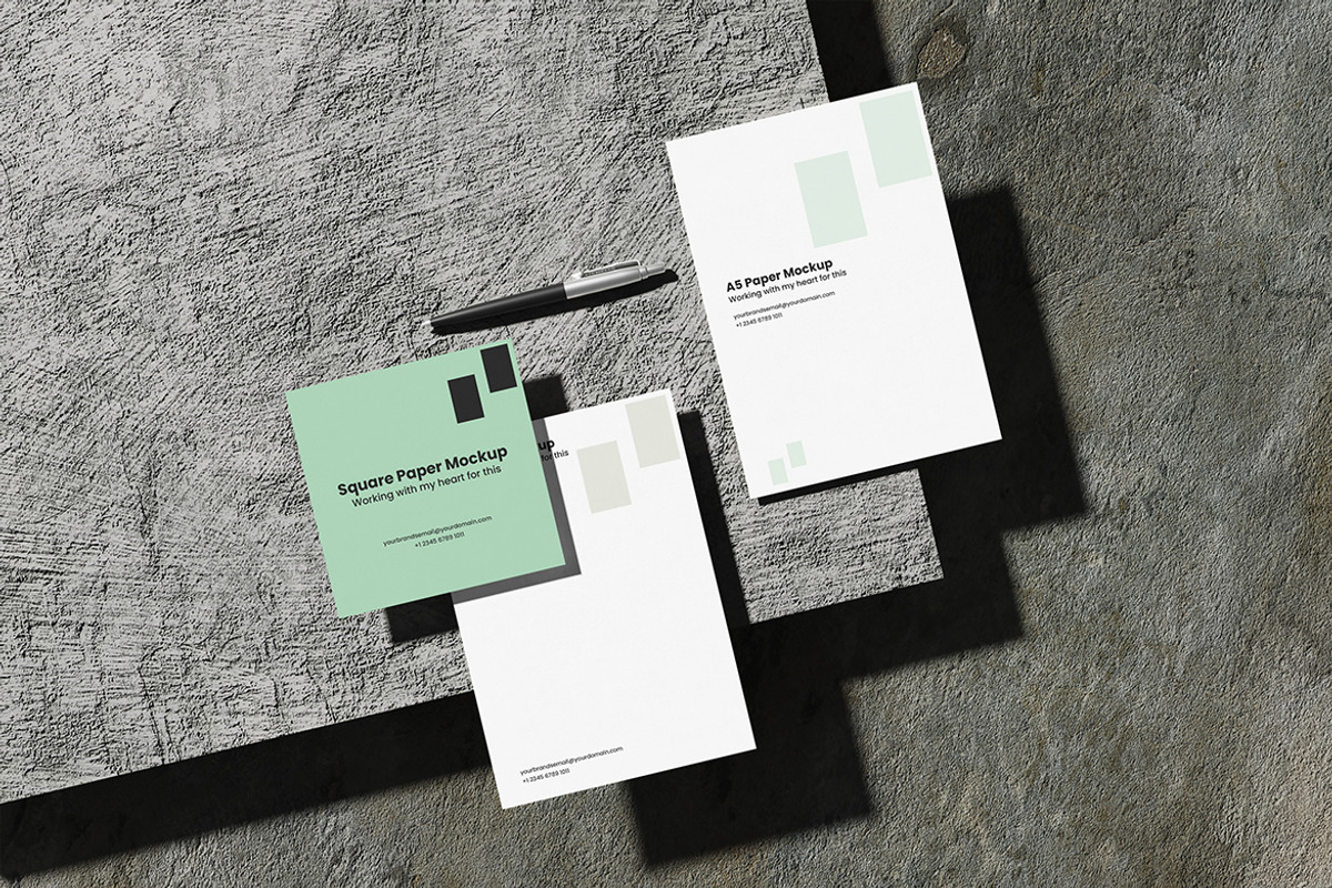 Industrial Card and Paper Mockup, an Advertising Mockup by My Code Std (Photo 3 of 6)
