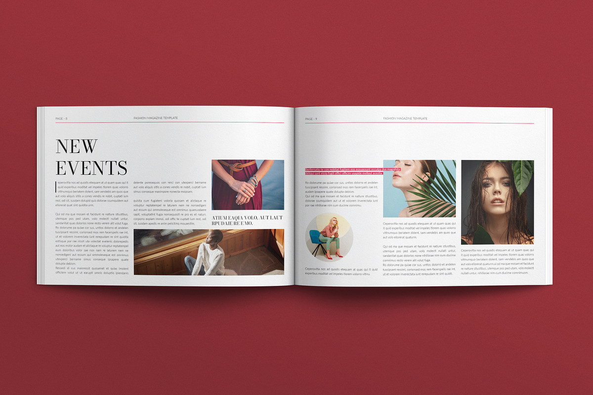 Fashion Magazine Template Landscape, a Magazine Template by E-Type (Photo 4 of 7)