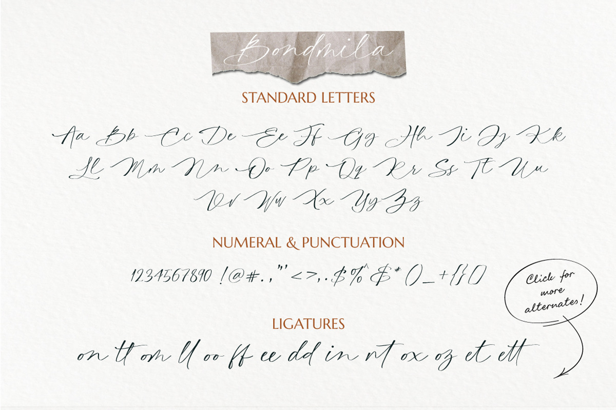 Bondmila Chic Script, a Script Font by DoubleZ Studio (Photo 8 of 13)
