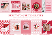 Bold Blush Instagram Post Templates, a Social Media Template by Hell Yeah Designs (Thumbnail 5 of 9)