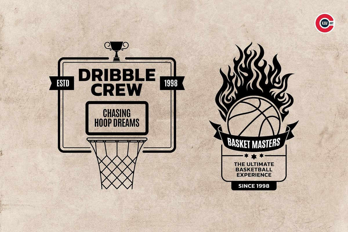 Badges or Emblem Logo for Basketball, a Branding & Logo Template by C-Kav (Photo 4 of 4)