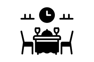Dinner banquet solid icon, a Solid Icon by Creative priyanka